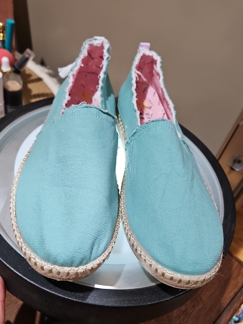 Vionic Teal Canvas Espadrille Slip-On - Picture 6 of 14